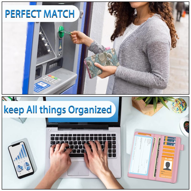BVYA Checkbook Cover for Men & Women with RFID Blocking,