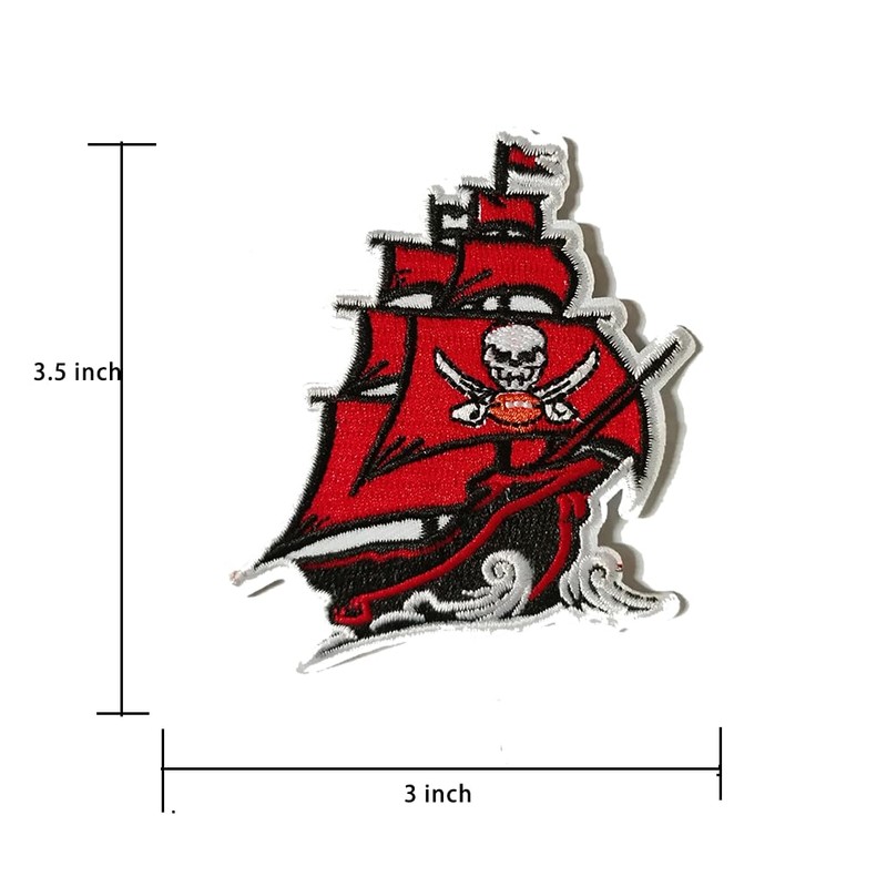 Yerchic Buccaneers Patch Iron On Sew On Embroidered Patches for