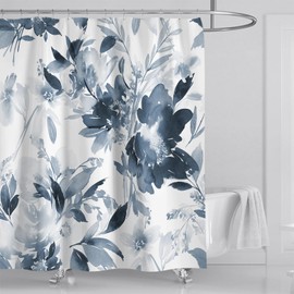 mefound Shower Curtain Waterproof & Mould Resistant Premium Hotel Quality Polyester Bathtub Curtain Weighted Hem & Rust-Proof Grommets 180 x 180 cm with 12 Hooks