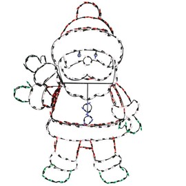 Product Works 48-Inch Pro-Line Animotion Waving Santa Christmas Decoration with 200 LED Lights