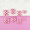 Short Press on Toenails Square Fake Nails with Pink and