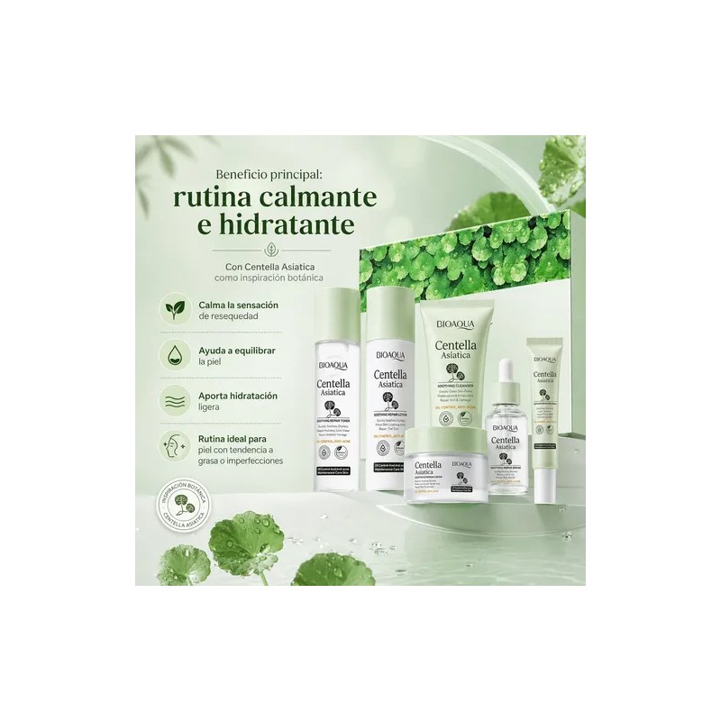 Kit Facial Centella Asiática, Acné, Manchas Arrugas,grasa,6p