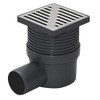 Regulated Height Side Outlet 100x100mm Floor Ground Waste Drain Gully