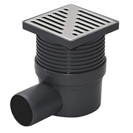 Regulated Height Side Outlet 100x100mm Floor Ground Waste Drain Gully Trap