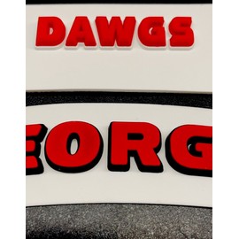 Schutt 3D Bumpers - Georgia Schutt Set, for a Full Size Football Helmet