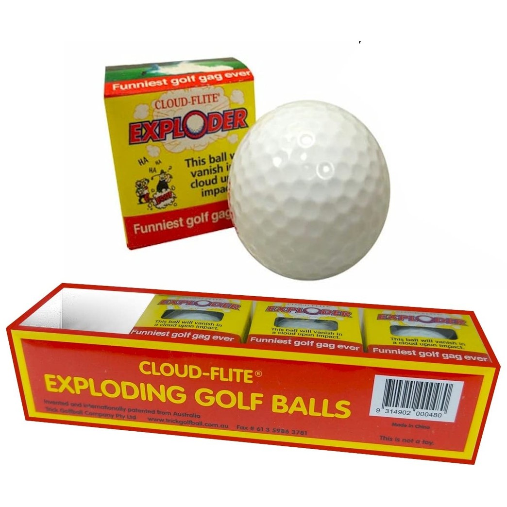 JP Lann Golf Cloud Flite Exploder Golf Ball (4-Pack), White, Standard Size