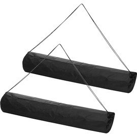 CRASPIRE 2Pcs Storage Drawstring Bags 11.73x44.88 inch Black Large Travel Bracket Bags Laundry Clothes Bags Long Packaging Bags Foldable Heavy Duty Organizer Bags Polyester for Hiking Camping Home