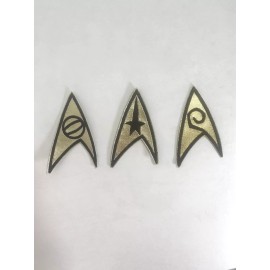 3pc Set Star Trek Science Medical Engineering Insignia Uniform Iron-On Patches