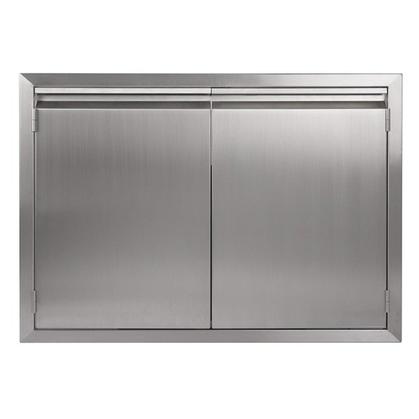 JIE JIN BBQ Access Door 35" W X 24" H 304 Stainless Steel Outdoor Kitchen Accessories Door for Indoor/Outdoor Kitchen Outdoor Cabinet BBQ Island