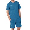 The Essentials Wardrobe Mens TEW Shorty Pyjamas - Blue -