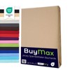 Buymax Jersey Fitted Sheet, 100% Cotton, Base Height, High Base,
