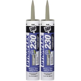 DAP 18416 Dynaflex 230 Premium Elastomeric Sealant, 10.1-Ounce, Clay, 10 Ounce- Pack of 2