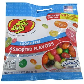 Jelly Belly Sugar Free Jelly Beans, Assorted Flavors, 2.8-Ounce Bags (Pack of 12)