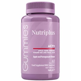 Nutriplus Gomitas de Vinagre de Sidra de Manzana, Suplemento Alimenticio, 165 G, 60
