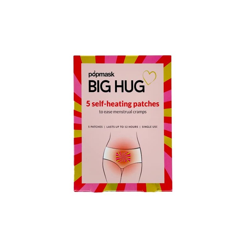 Popmask Big Hug Biodegradable Heat Patches for Period Pain Relief