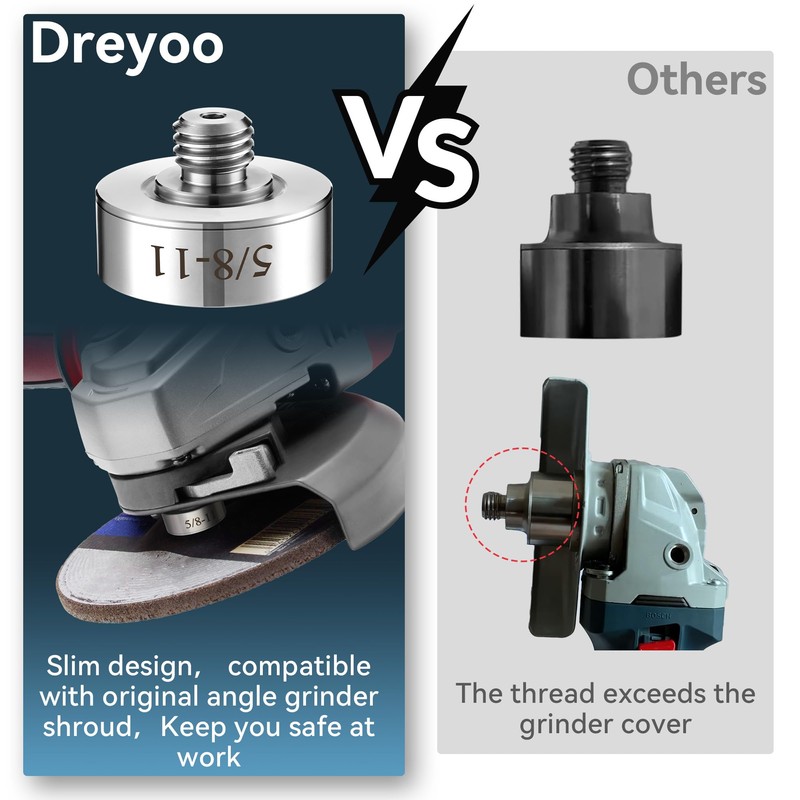 Dreyoo Grinder Lock to 5/8''-11 Thread, Compatible with XLOCK Angle