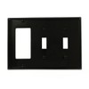Leviton 3-Gang 2-Toggle 1-Decora/GFCI Device Combination Wallplate, Standard Size, 80745-E,