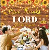 Give Thanks to The Lord Backdrop Autumn Maple Leaf Pumpkin