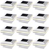 Dynaming 12 Pack Solar Post Lights, Outdoor Solar Powered Decorative