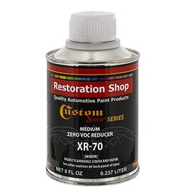 Custom Shop Restoration Shop XR70 Medium Zero V.O.C. Urethane Reducer (Half Pint/8 Ounce) for Automotive Paint and Industrial Paint Use for Low V.O.C. Compliance