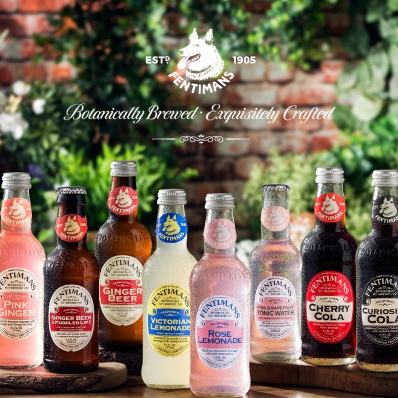 Fentimans Sparkling Rose Lemonade - Sparkling Pink Lemonade with Natural