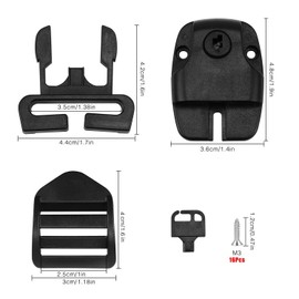 Hysagtek 8 Set Spa Hot Tub Cover Clips Replace Latches Clip Lock with Keys and Hardwares, Black