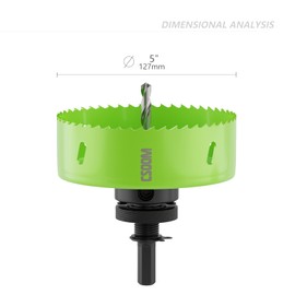 CSOOM Upgraded Bi-Metal Hole Saw Drill Bit, Hole Drilling Cutter, Ideal for Plastic, Wood, Plywood, Thin Steel Sheets, and Thin Aluminum Sheets（127mm|5"）.
