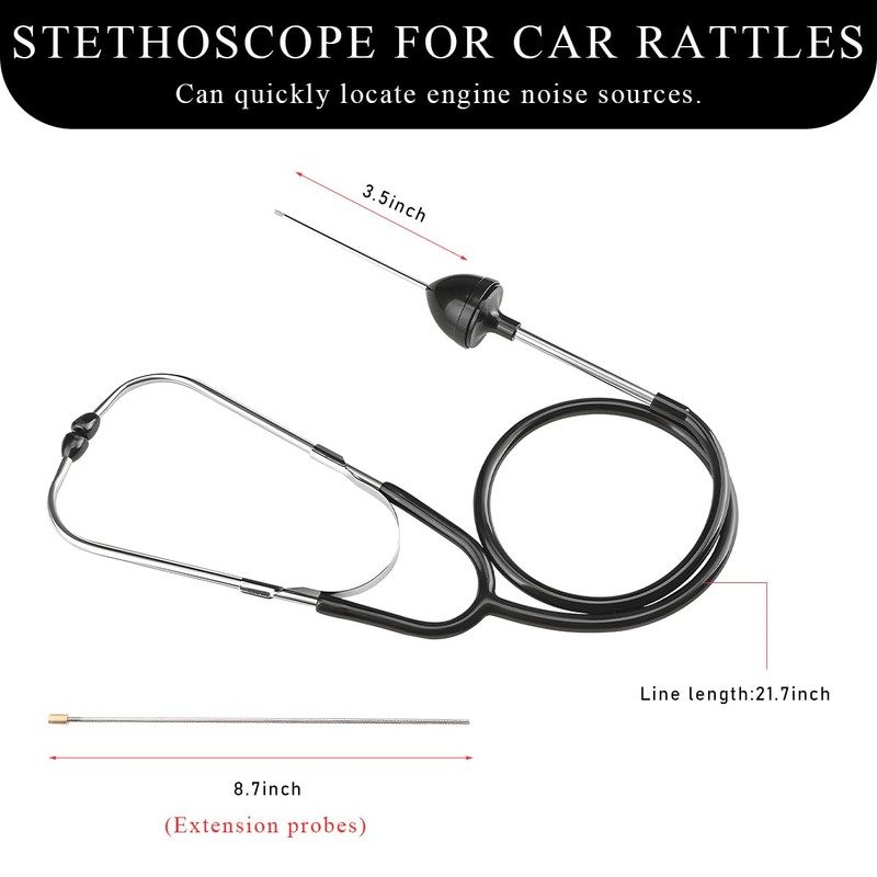Yourkar Car Engine Mechanics Stethoscope, Stainless Steel Auto Engine Diagnostic