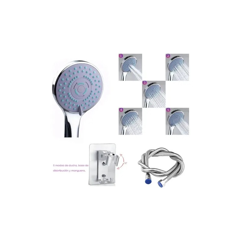 Kit De Ducha De Mano Para Teléfono De 5 Funciones