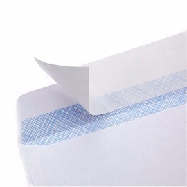 Wideskall White Security #6-3/4 Regular Self-Seal Letter Mailing Shipping Envelopes, 3-5/8 x 6-1/2 inch, Pack of 40