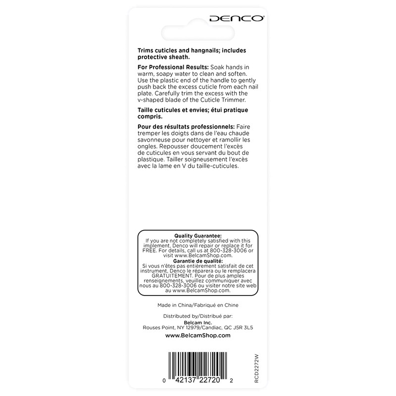Denco Cuticle Trimmer with Protective Sheath