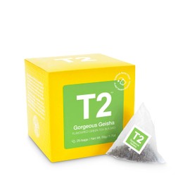 T2 Tea Gorgeous Geisha Green Tea Bags in Box, 25-Count