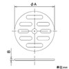 KAKUDAI Drainage Fittings Round Mesh Strainer Outer Diameter 45mm x