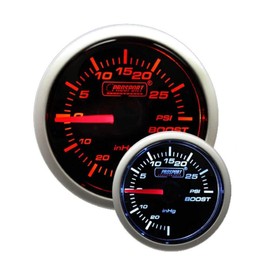Prosport Gauges Performance Series Amber/White 52mm Mechanical Boost Gauge Kit