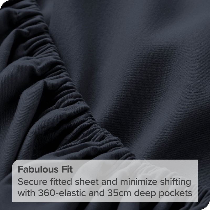 Bare Home Fitted Bottom Sheet Super King - Premium 1800