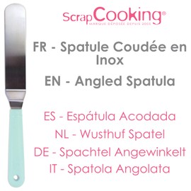 ScrapCooking 5177 Kleine Streichpalette gewinkelt, Edelstahl, Mehrfarbig 29 x 3 x 4 cm