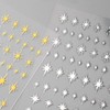 QEYRIYI 4 Sheets Star Nail Art Stickers Decals 3D Self-Adhesive