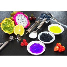 Sodium Alginate & Calcium Lactate Molecular Kitchen Fruit Caviar Set Value Pack Easy to Make! 2 Bags, 100g Each