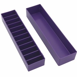 Laube Wide Mini Blade Case Organizer for Clipper Blades - Professional 12 Slot Clipper Blade Caddy - Detachable Snap On Lid- Made in The USA - Purple - 1 Pack