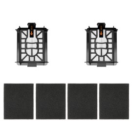 2 Pack Base Post-Motor HEPA Filters Replacement Parts Kit for Shark AI AV2511AE AV2501S AV2610WA AV2501AE RV2502AE RV2610WA UR2500SR RV2520AOUS AV2510AOUS 2-In-1 AI Ultra Robot Vacuum Accessories.