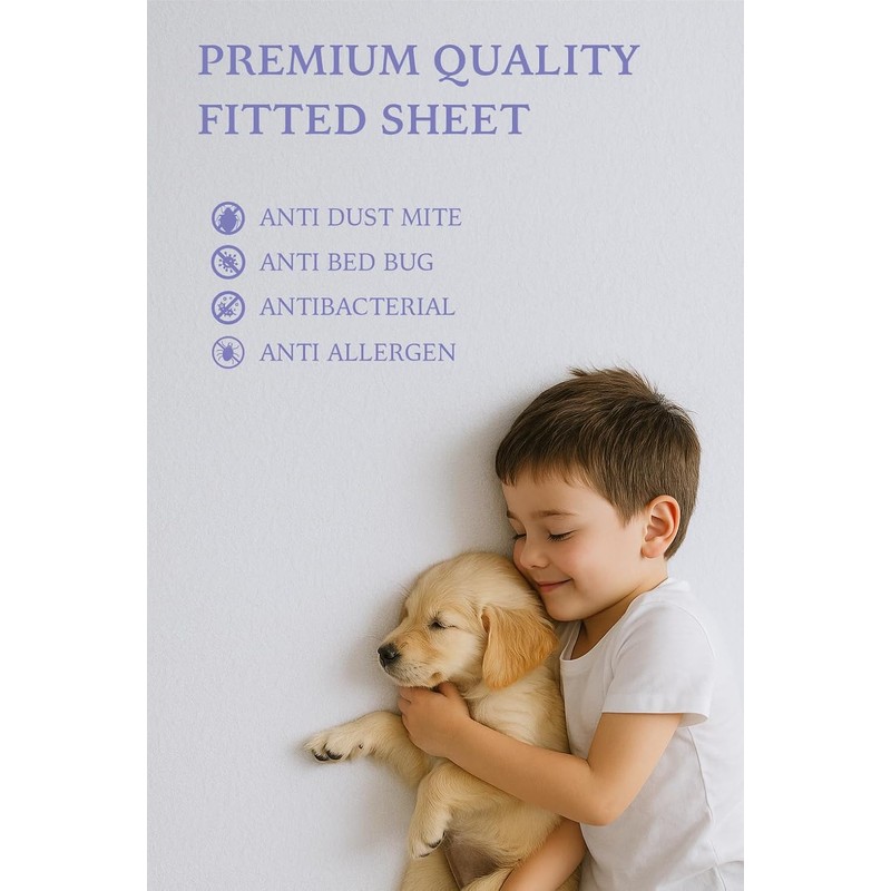 Mikanzo Waterproof Mattress Protector, Ultra-Soft Blend, Breathable and Noiseless with