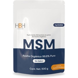OptiMSM® MSM de Alta Pureza, Apoyo a Tejidos Conectivos y Bienestar General, Sin Sabor, 500 g, 166 porciones