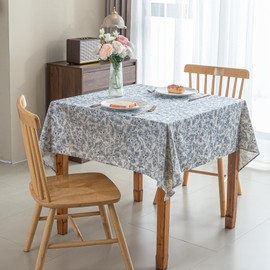honitty Square Tablecloth-55 * 55 in,Reusable Floral Tablecloth,Wrinkle-Resistant,Suitable for Indoor and Outdoor Restaurant, Party, Buffet, Picnic Decoration