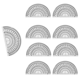 10 Pcs Plastic Protractors, Clear 180 Degree Math Protractor Set for Students Teachers School Office, Angle Measurement Tools, Transparent Geometry Ruler for Drawing Measuring