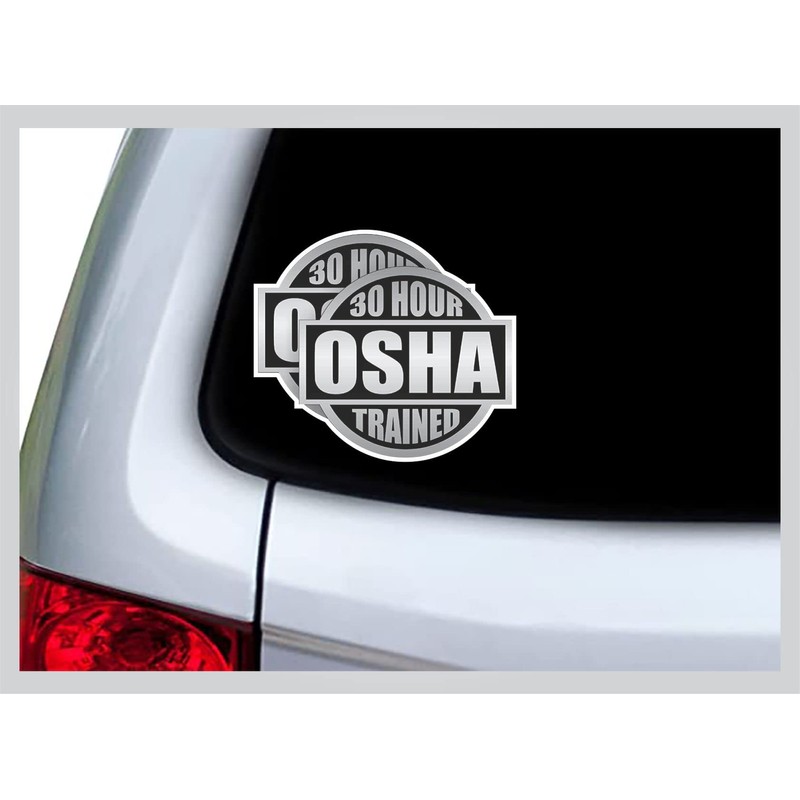 30 Hour OSHA Trained Circle (2 Pack) Vinyl Hard Hat