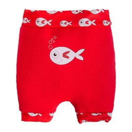 SwimBest Swim Nappy/Shorts - Soft Snug Fitting Swim Nappy, Ages 3-24 Months (Red Fish, 3-6 mths (Pack of 1))