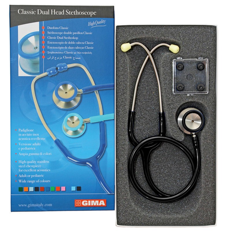 Gima - Classic Double Head Adult Duophone Stethoscope with Stainless