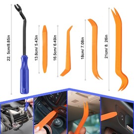 flintronic Auto Trim Removal Tool, 14PCS Car Trim Removal Tools Kit, Car Radio Door Audio Panel Trim Removal Set, Car Plastic Pry Tool for Dashboard, Fastener Rivet, Interior Trim, Molding