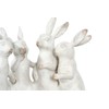 Creative Co-op EC0147 Whitewashed Polyresin Bunny Rabbit Quartet Figures and