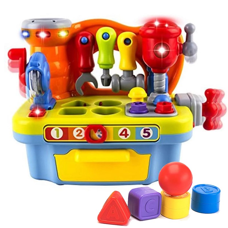 Yiosion Musical Learning Tool Workbench Toys for 1 Year Old